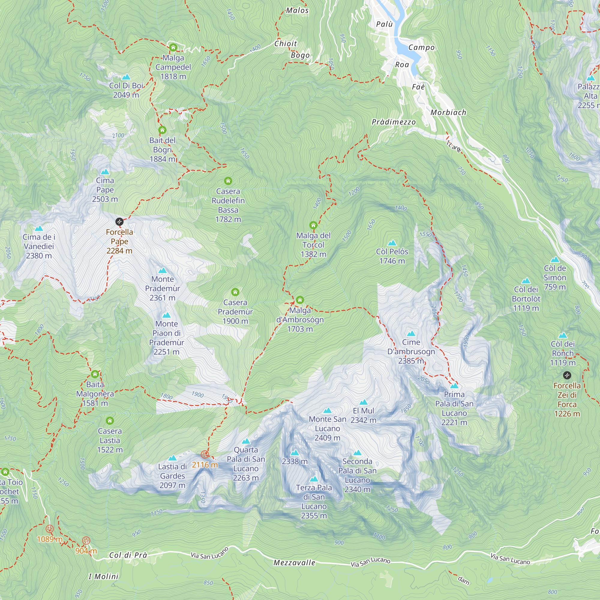 Malga d'Ambrosógn map