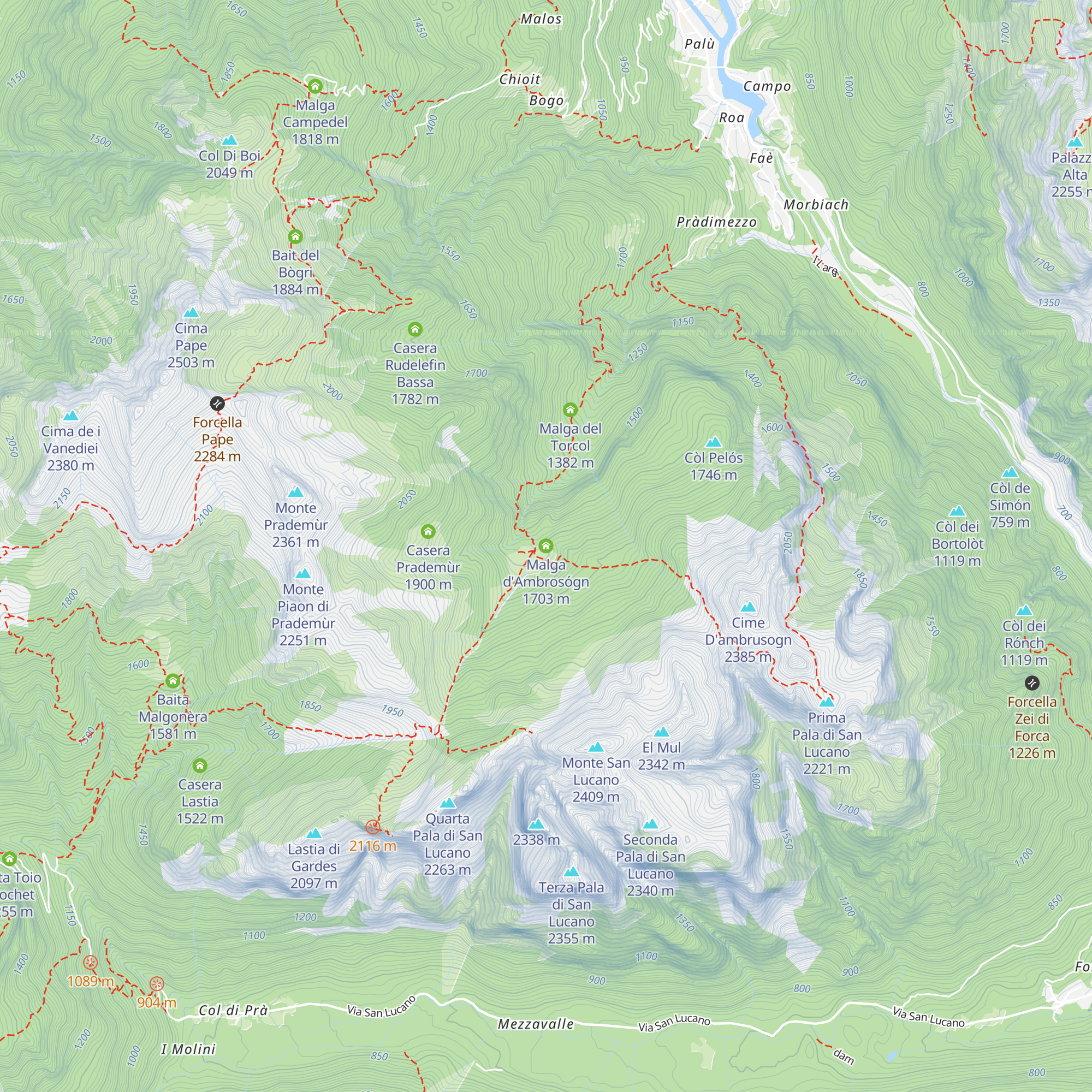 Malga d'Ambrosógn map