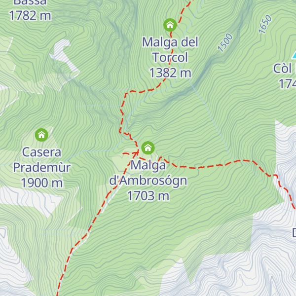 Map of Malga d'Ambrosógn