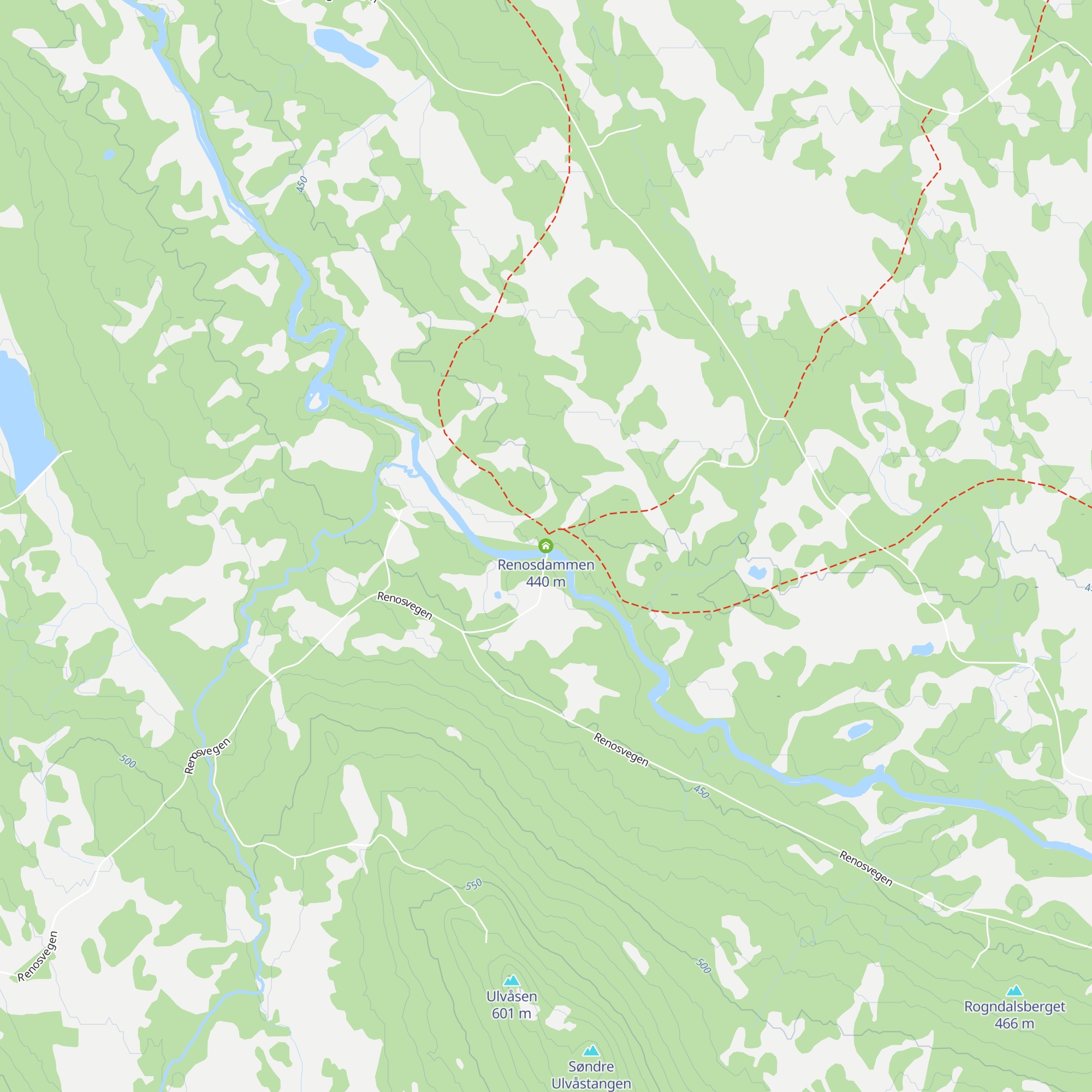 Renosdammen map