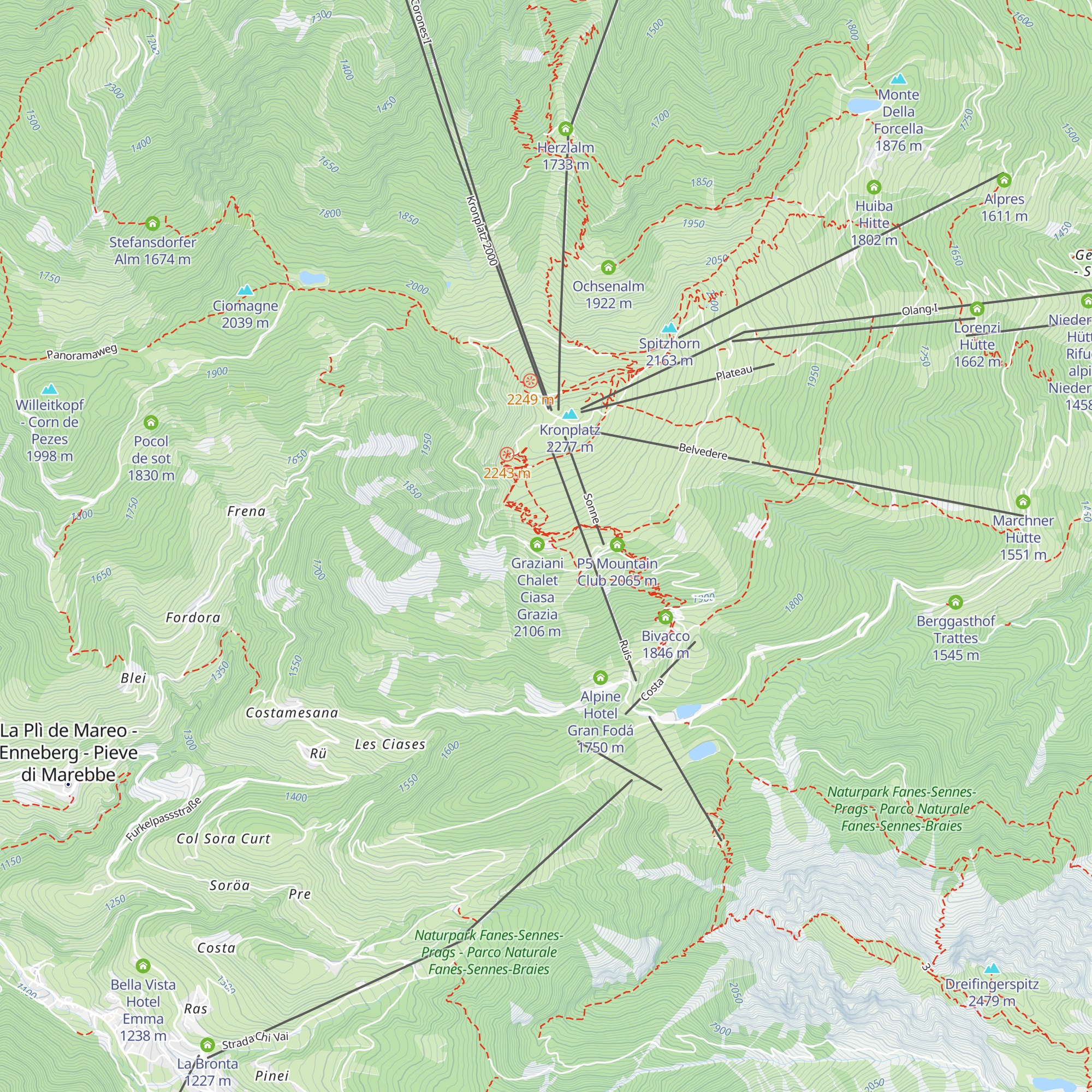 Graziani Lodge & Chalets map