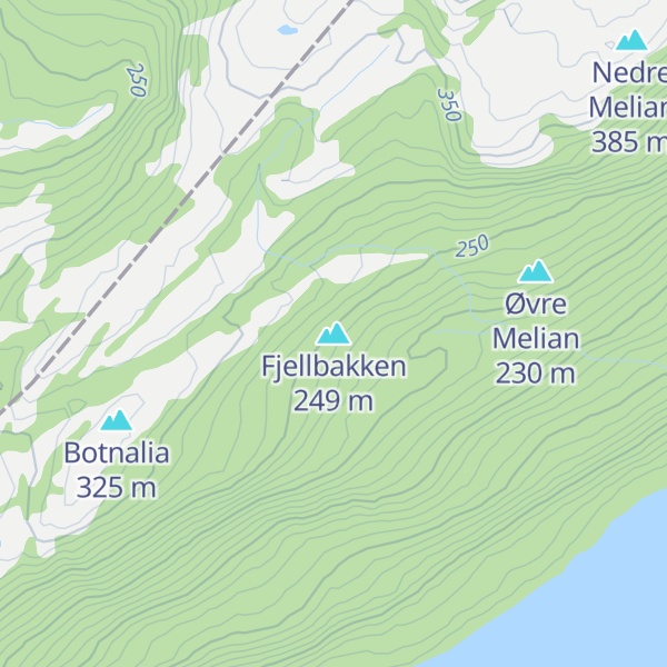 Map of Fjellbakken