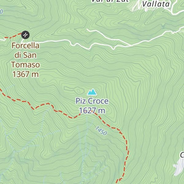 Map of Piz Croce