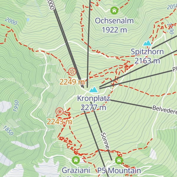 Map of Treff Kronplatz