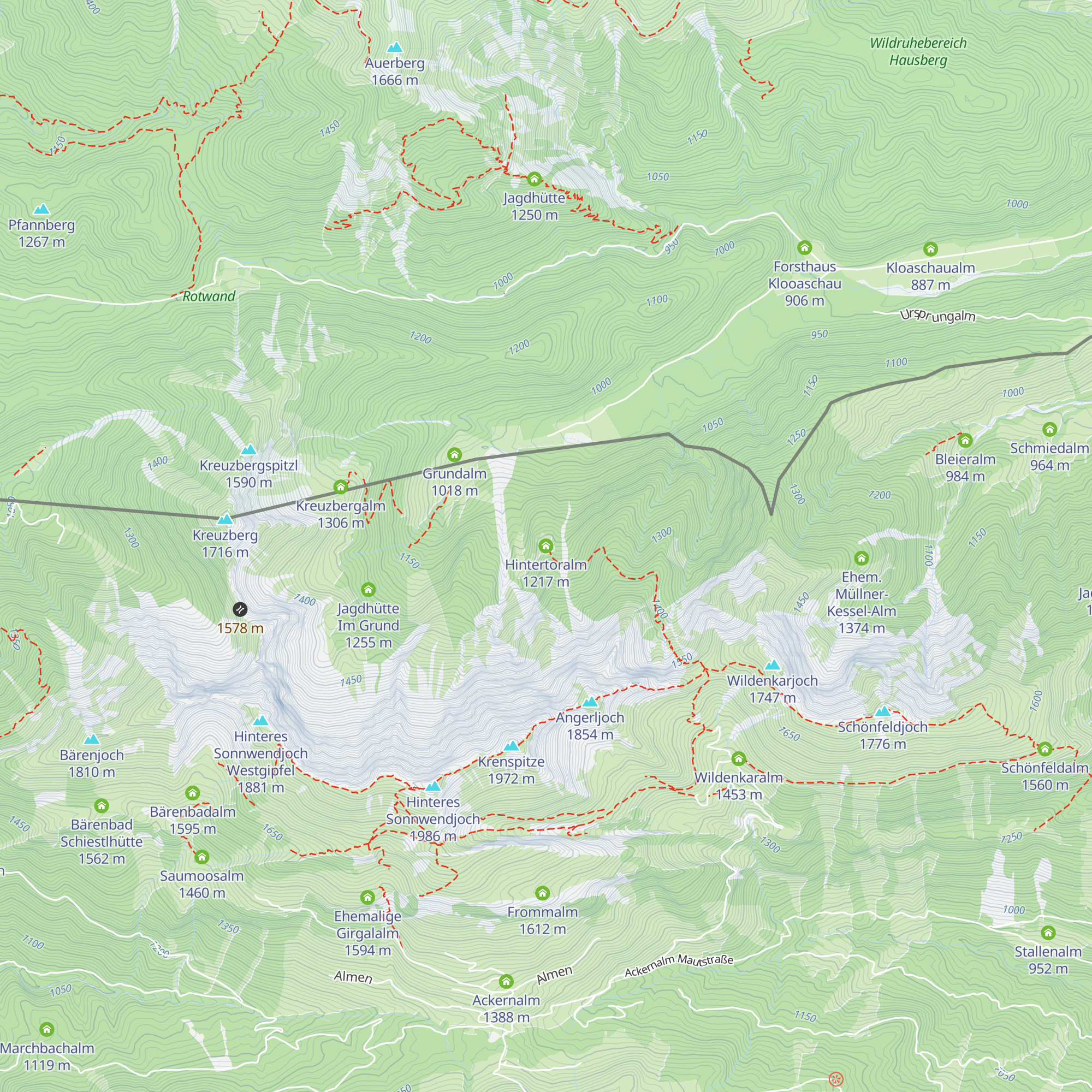 Hintertoralm map