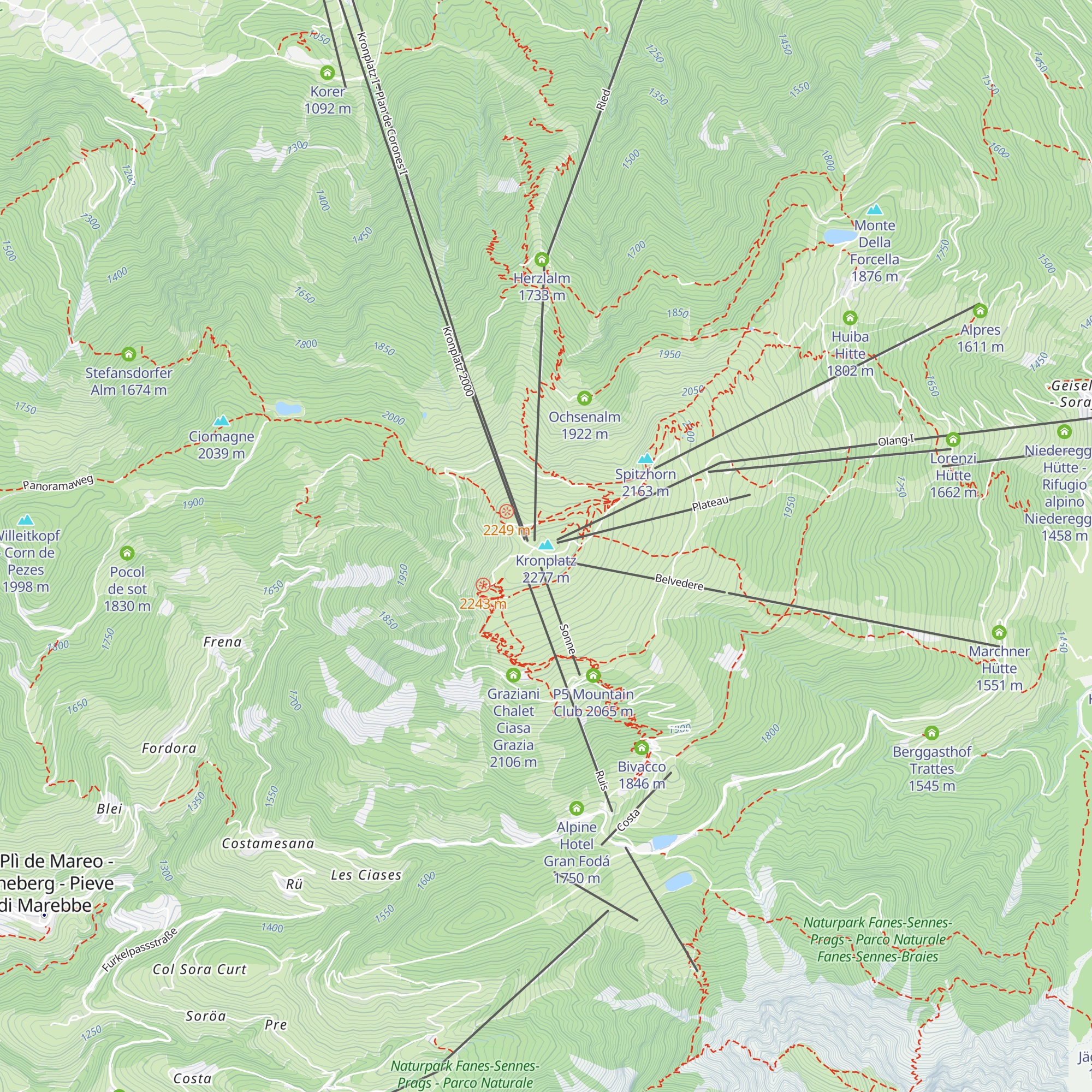 Gipfel Restaurant Cima map