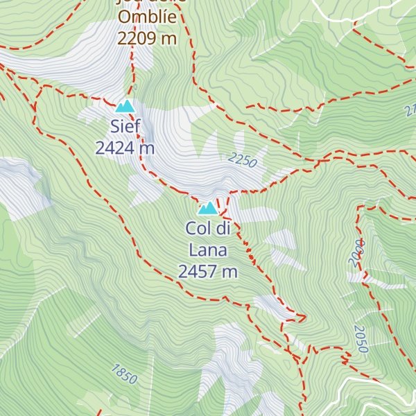 Map of Col di Lana