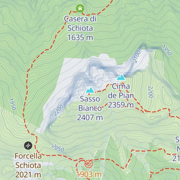 Map of Sasso Bianco