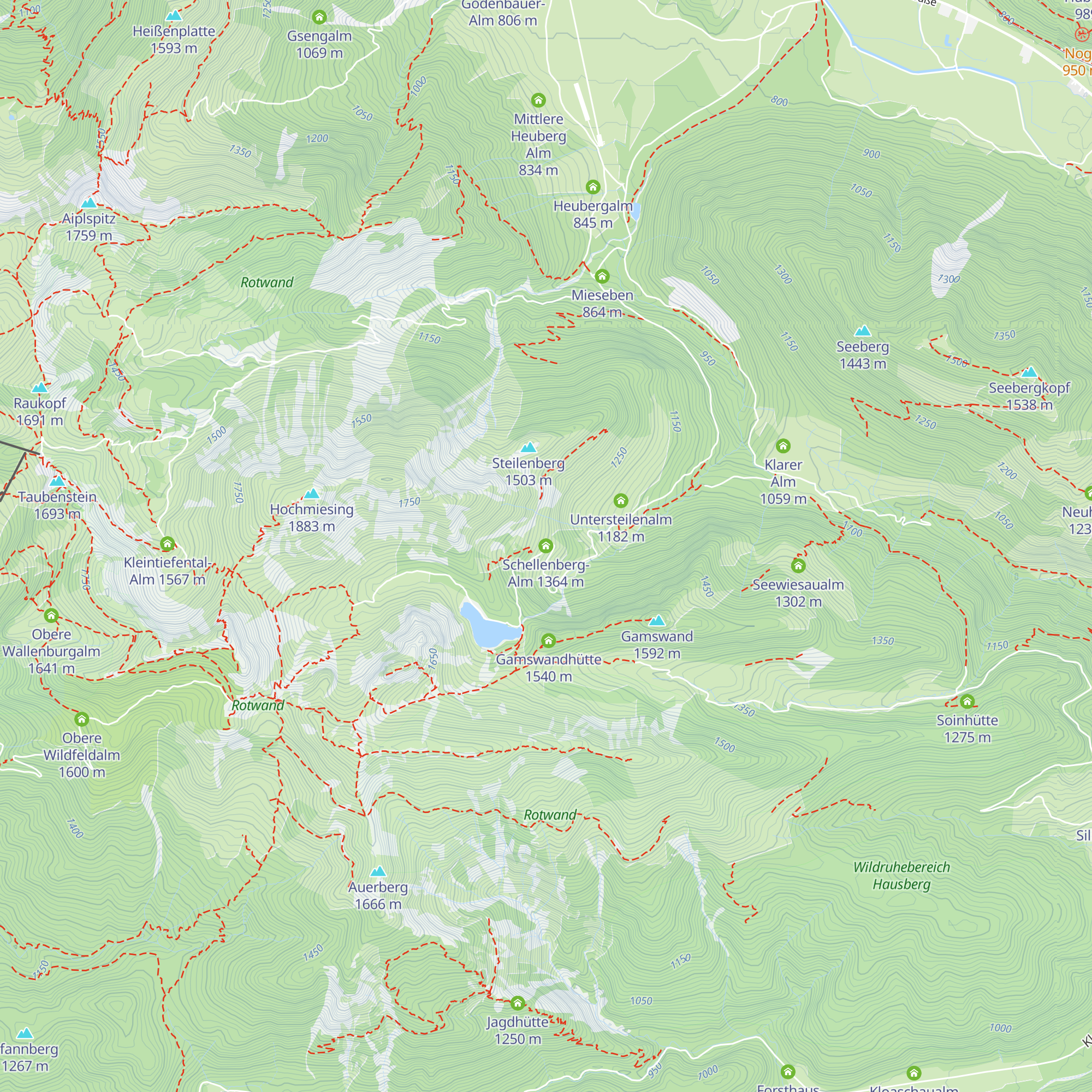 Schellenberg-Alm map