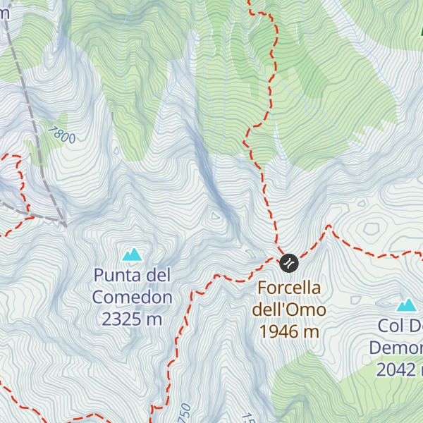 Map of Corno del Comedon