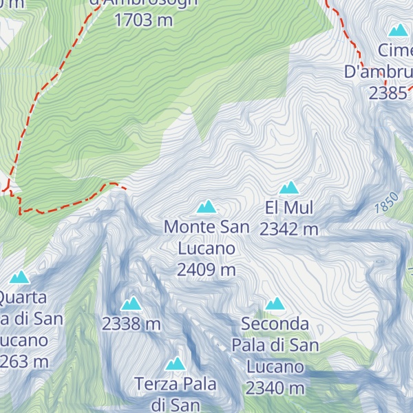 Map of Monte San Lucano
