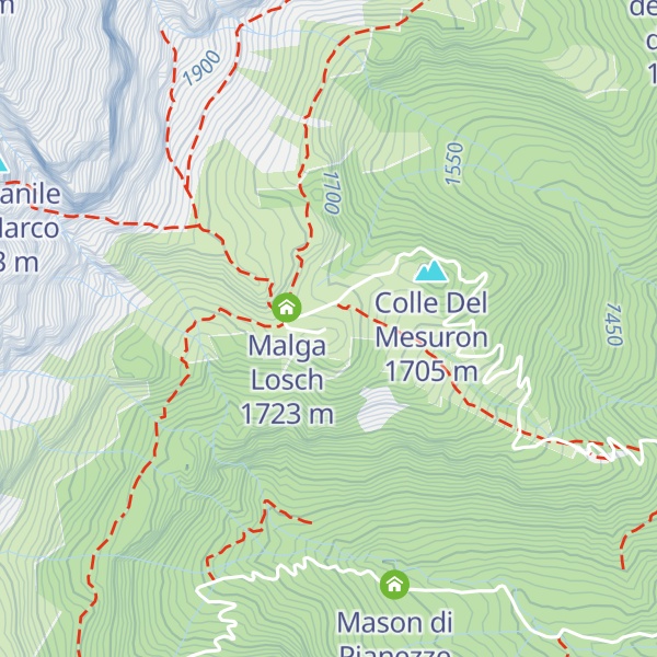 Map of Rifugio Scarpa - Gurekian all'Agner