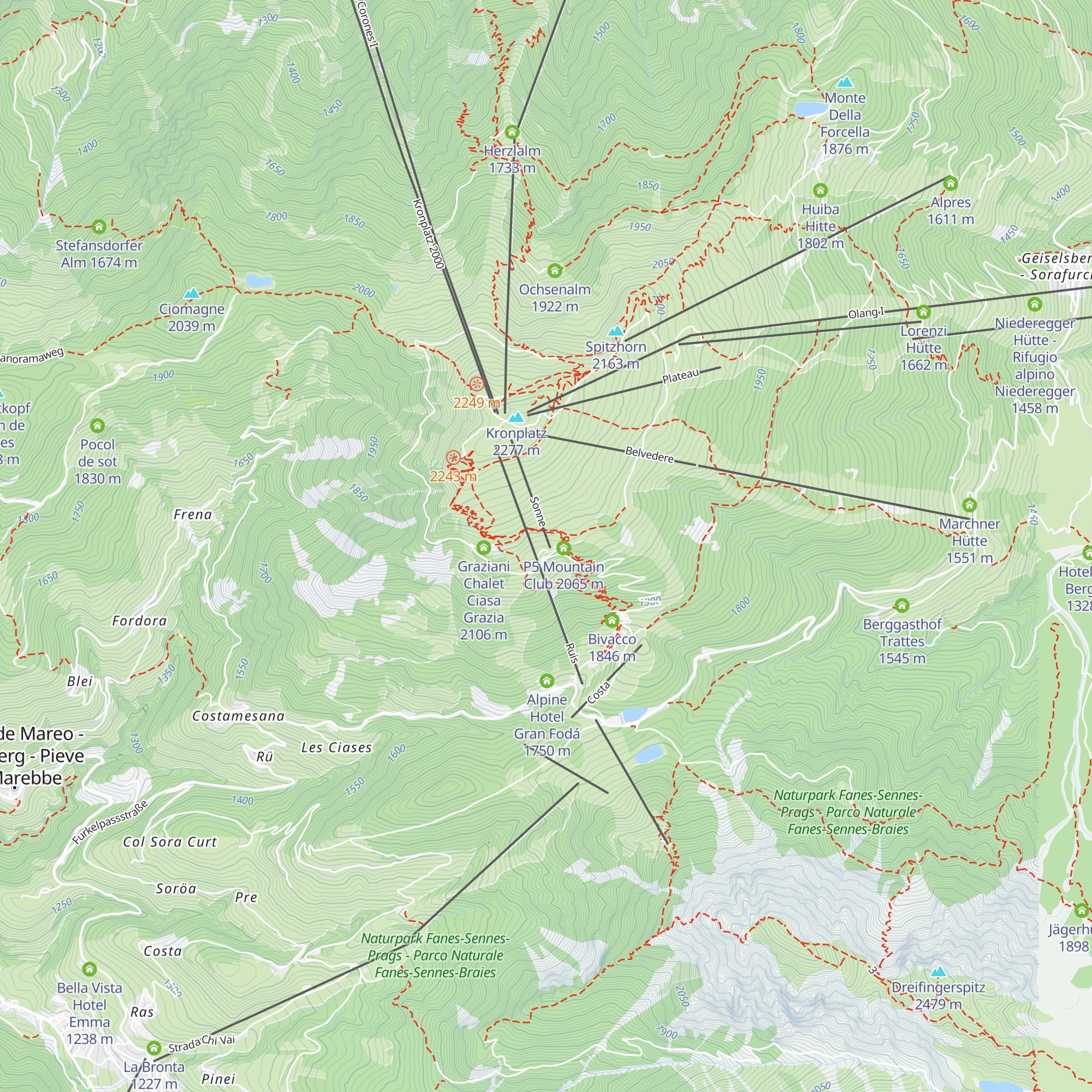 Sonne Pizza Stop map