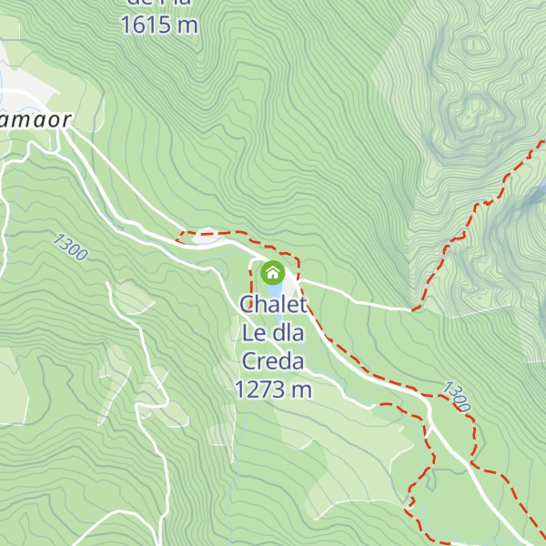 Map of Chalet Le dla Creda