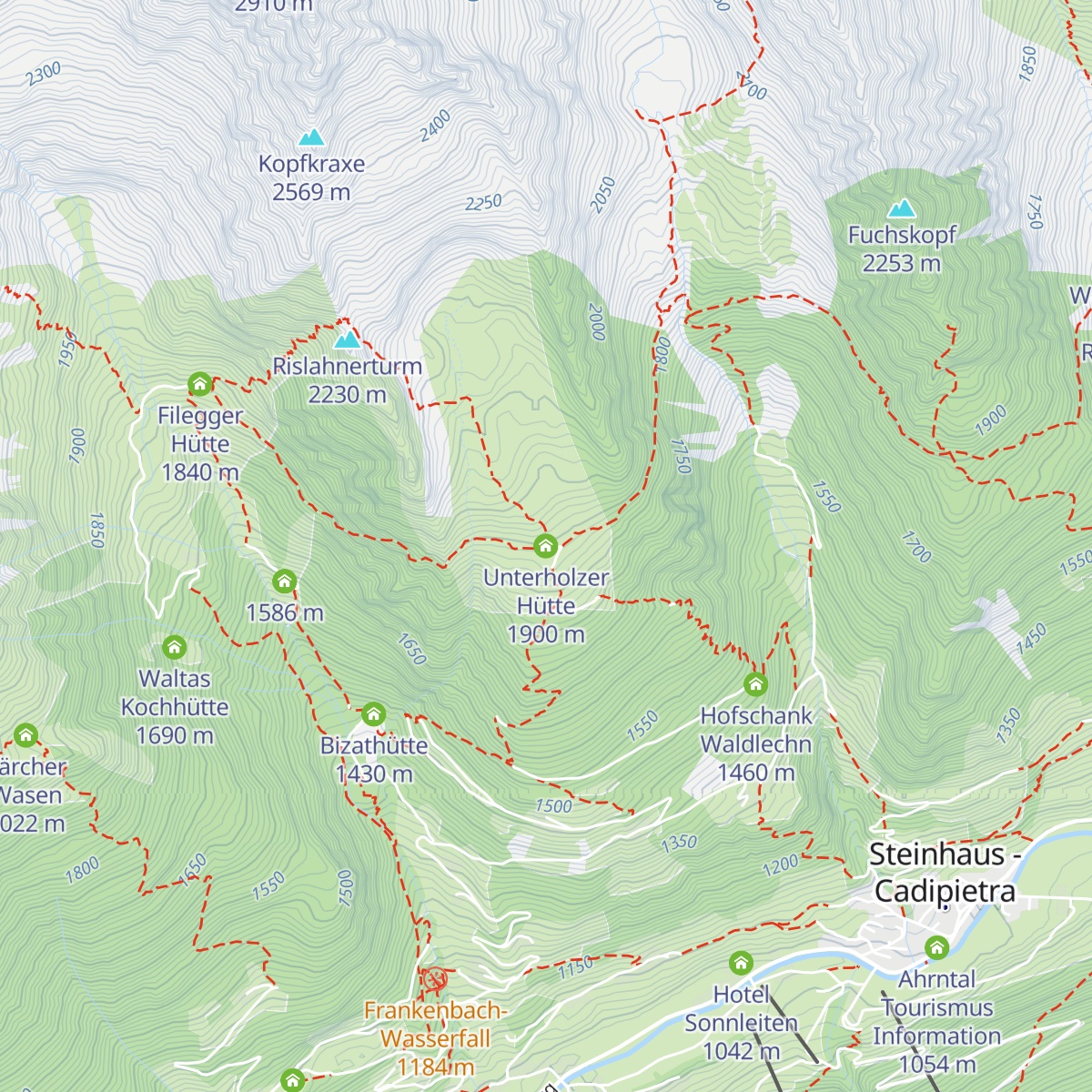 Unterholzer Hütte map