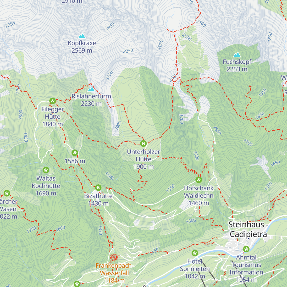 Unterholzer Hütte map