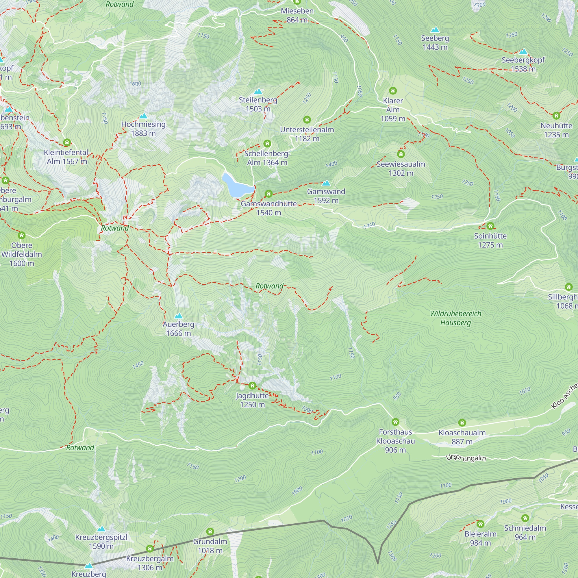 Ehem. Niederhoferalm map