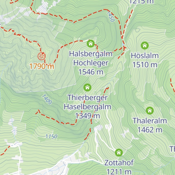 Map of Thierberger Haselbergalm