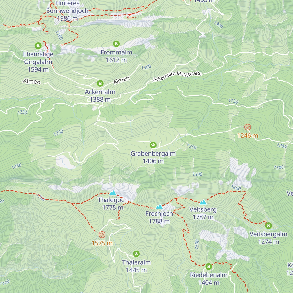 Grabenbergalm map