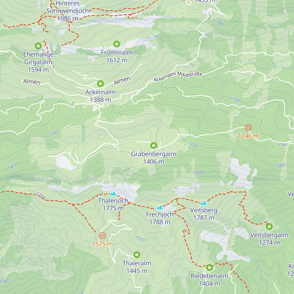 Grabenbergalm map