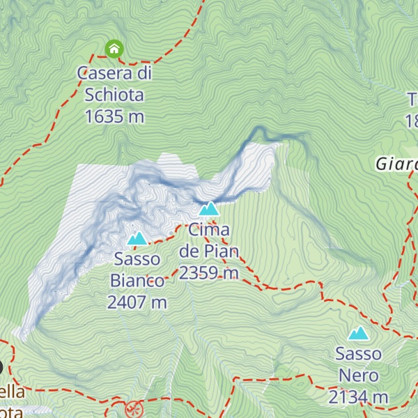 Map of Cima de Pian