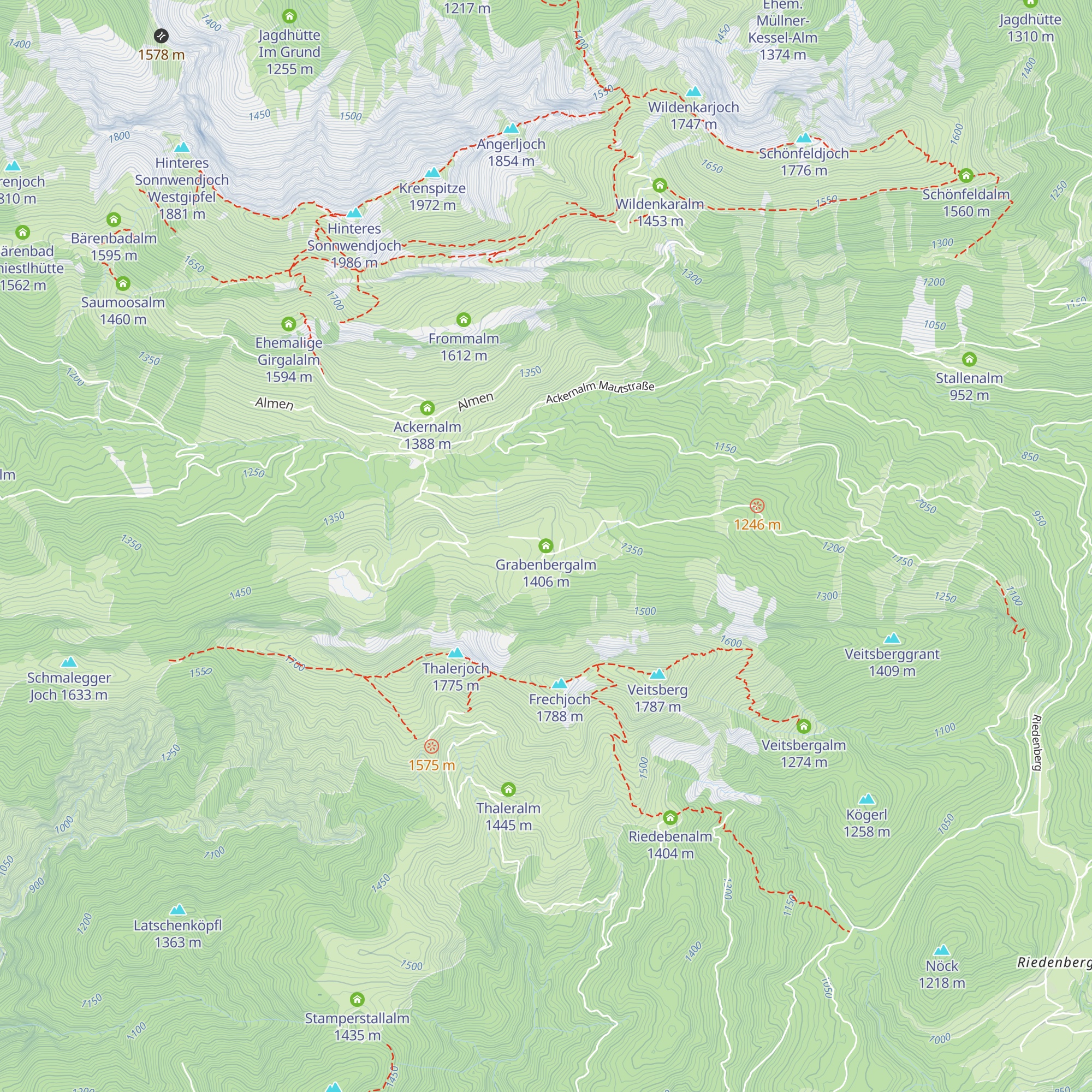 Grabenbergalm map