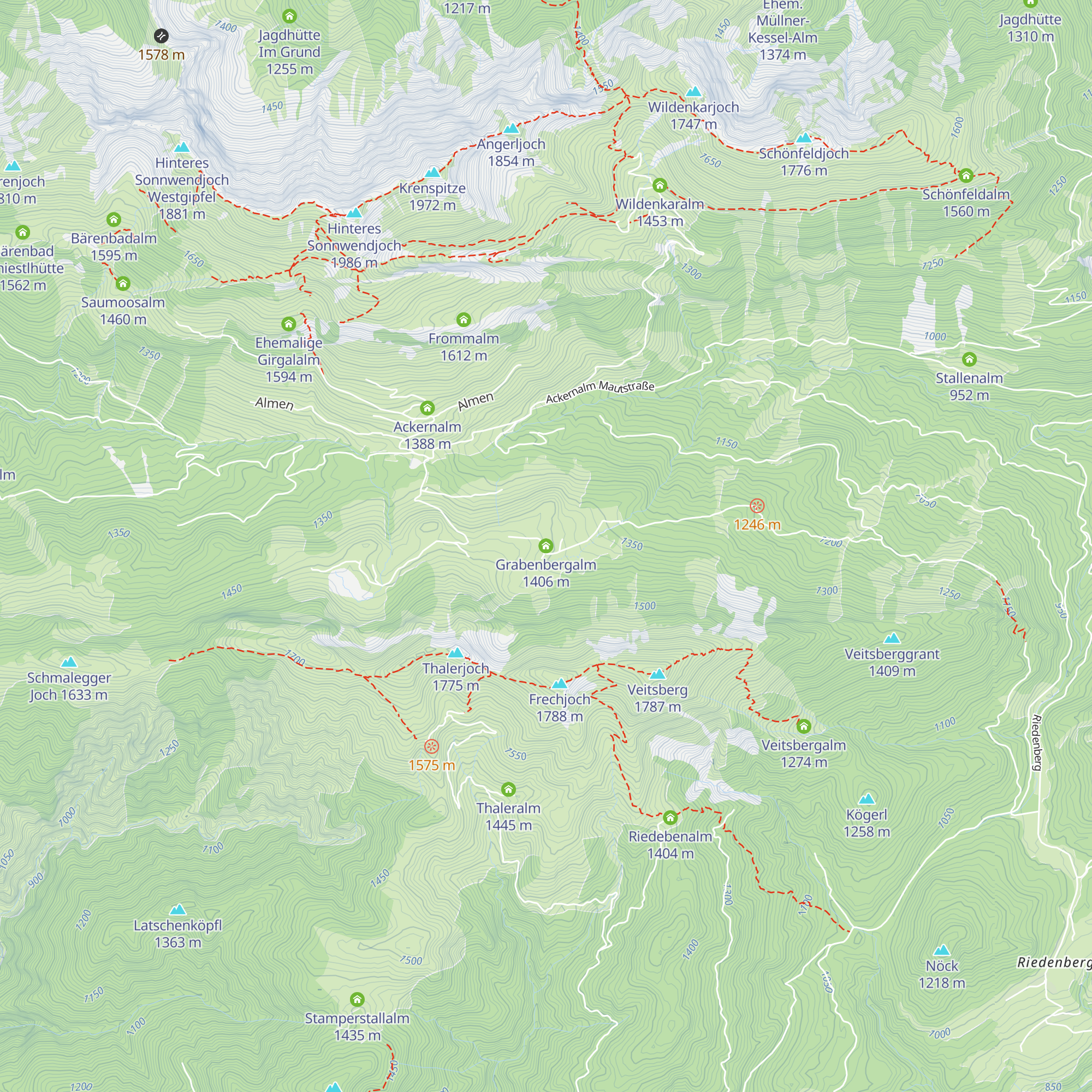 Grabenbergalm map