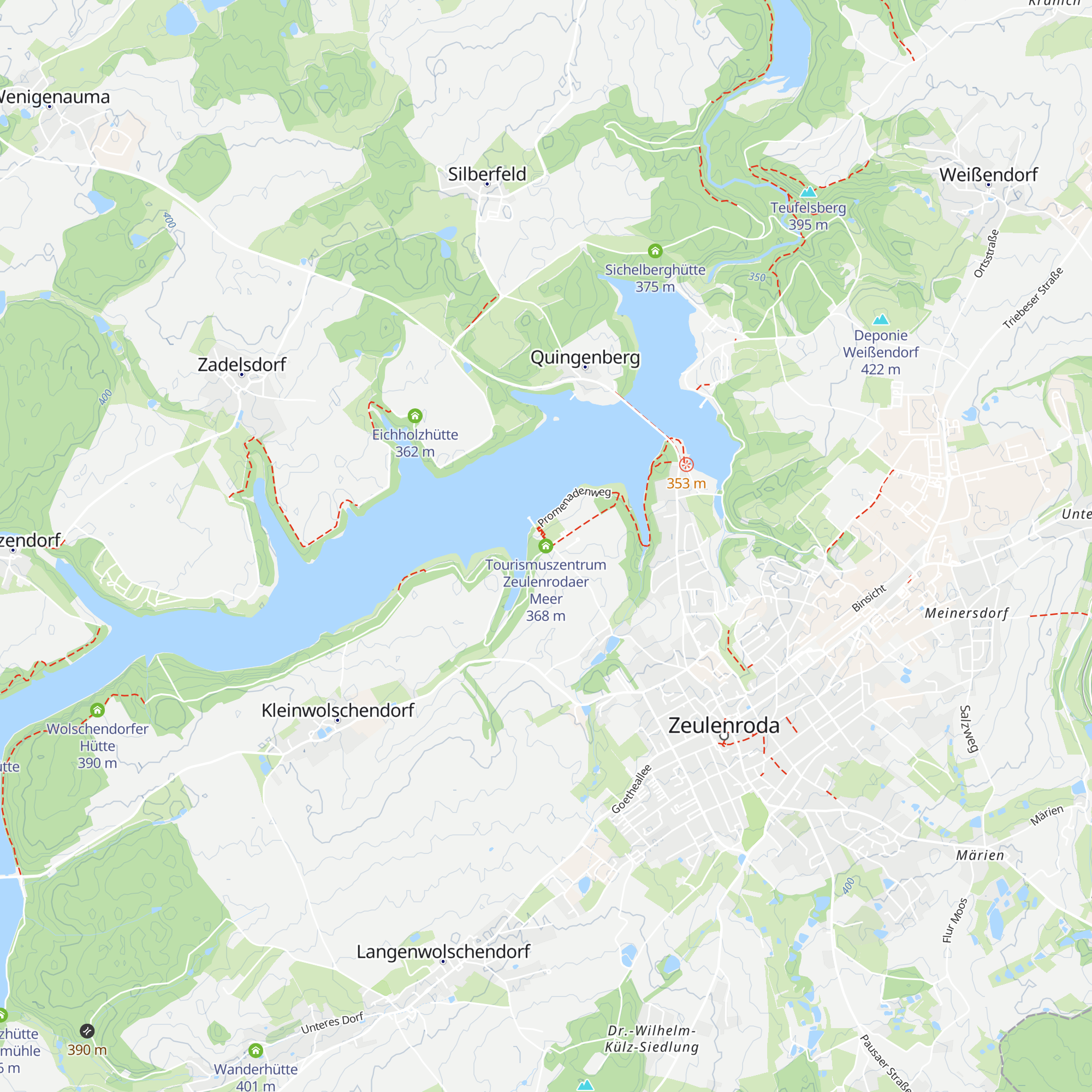 Tourismuszentrum Zeulenrodaer Meer map