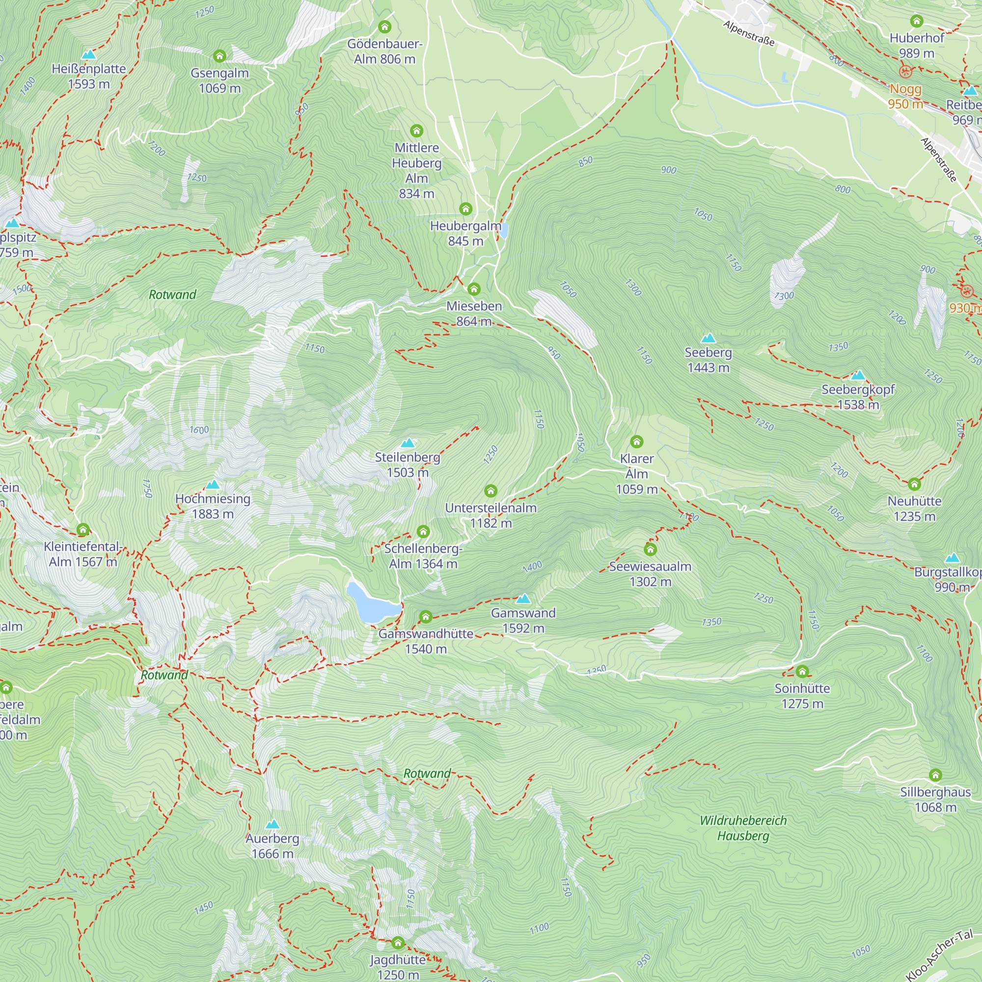 Untersteilenalm map