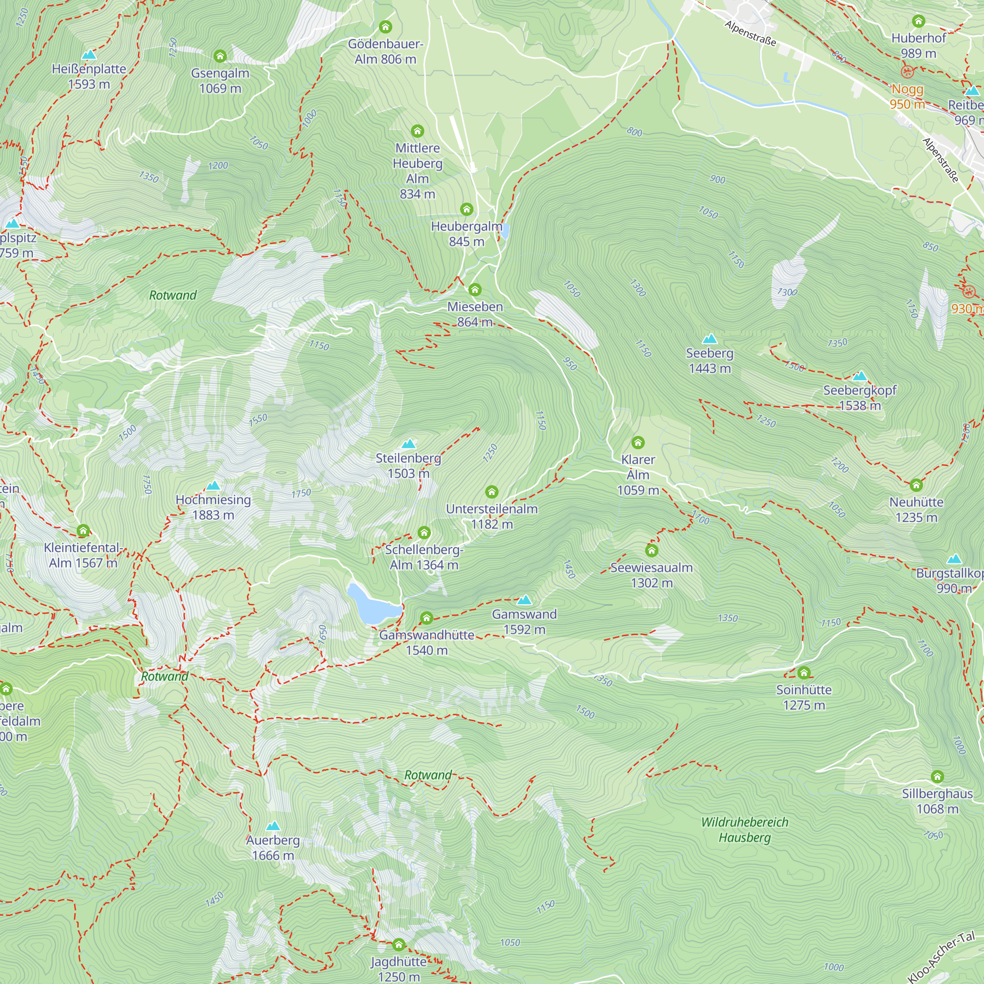 Untersteilenalm map