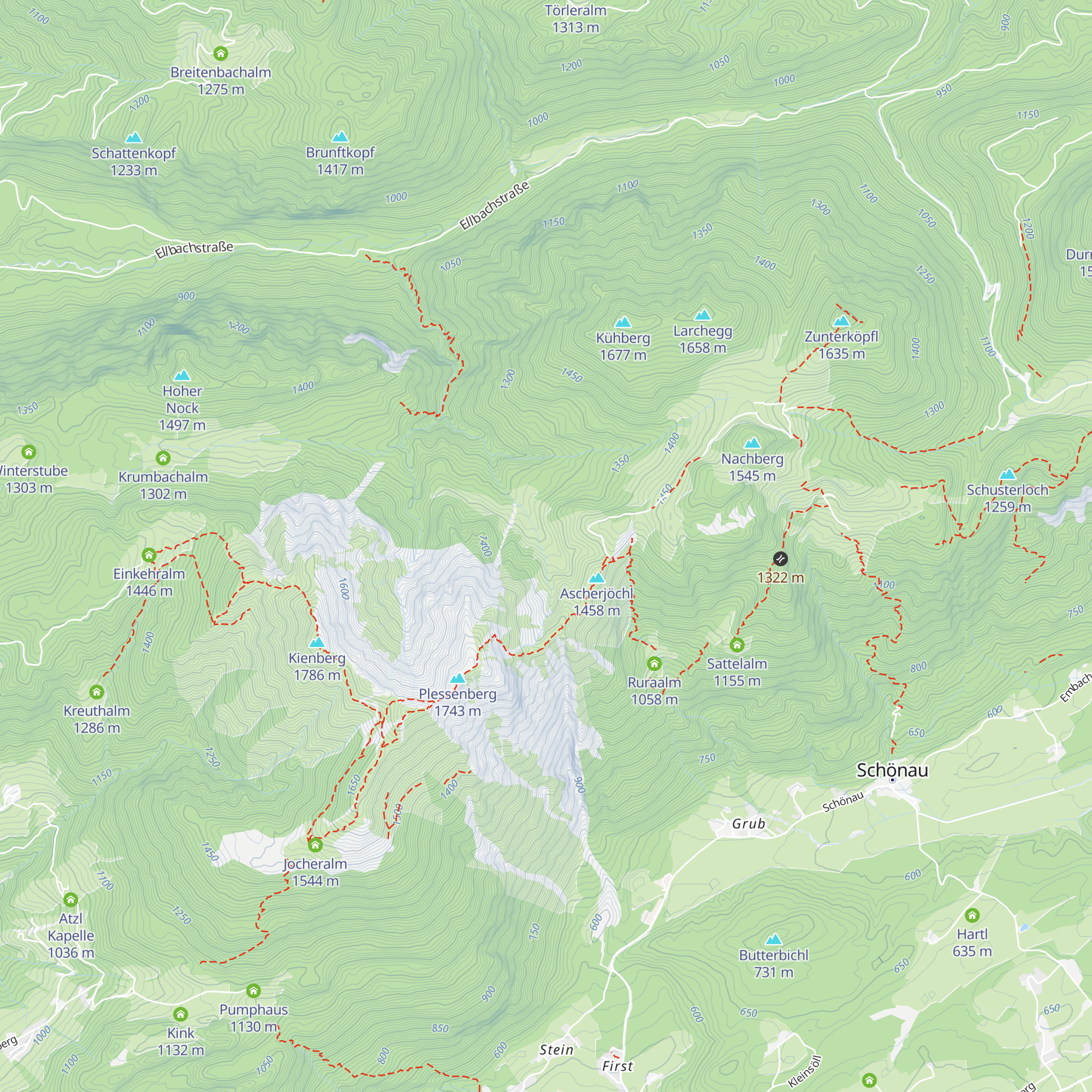 Aschaalm map