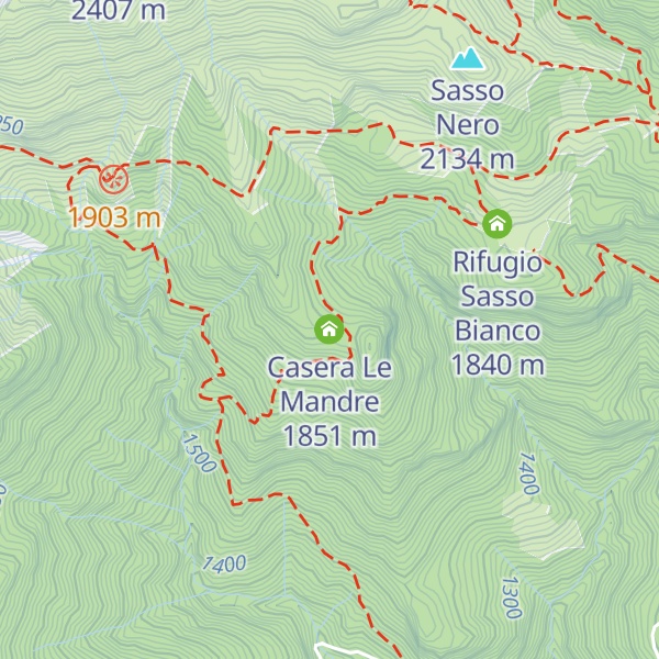 Map of Casera Le Mandre
