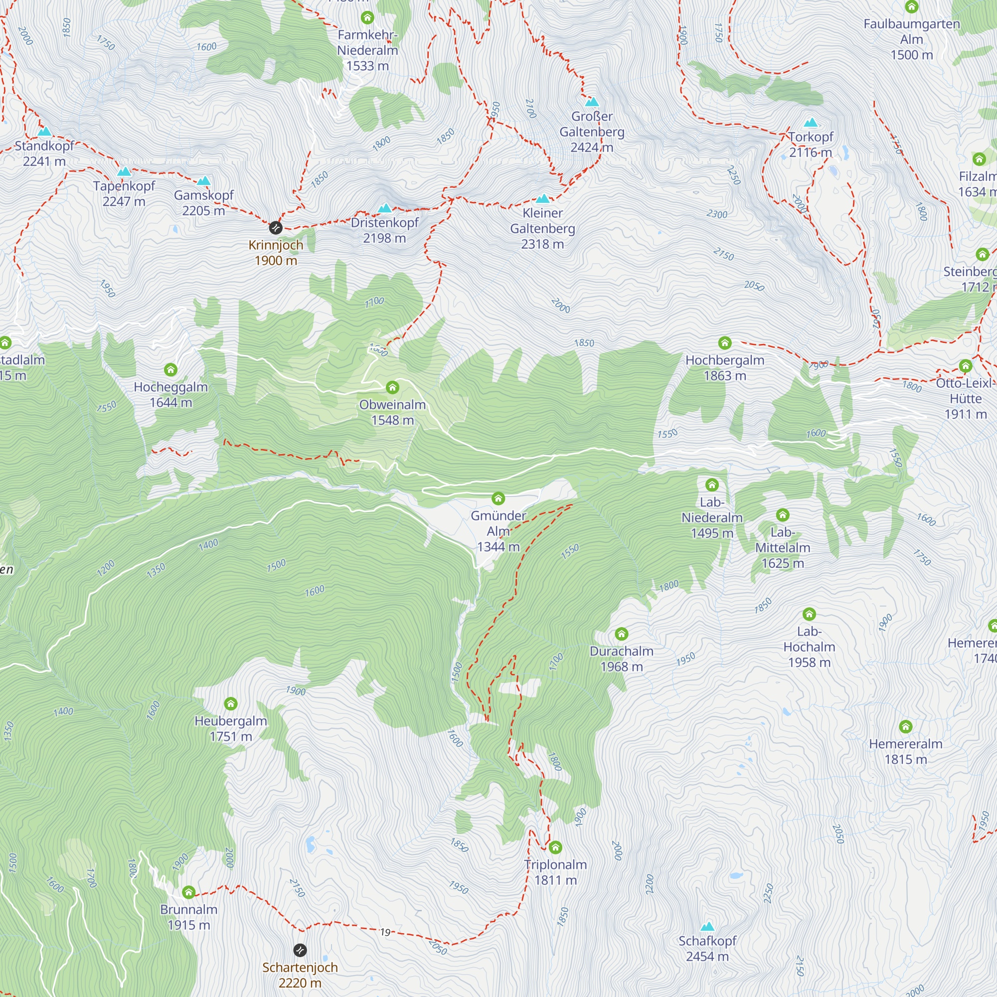 Gmünder Alm map