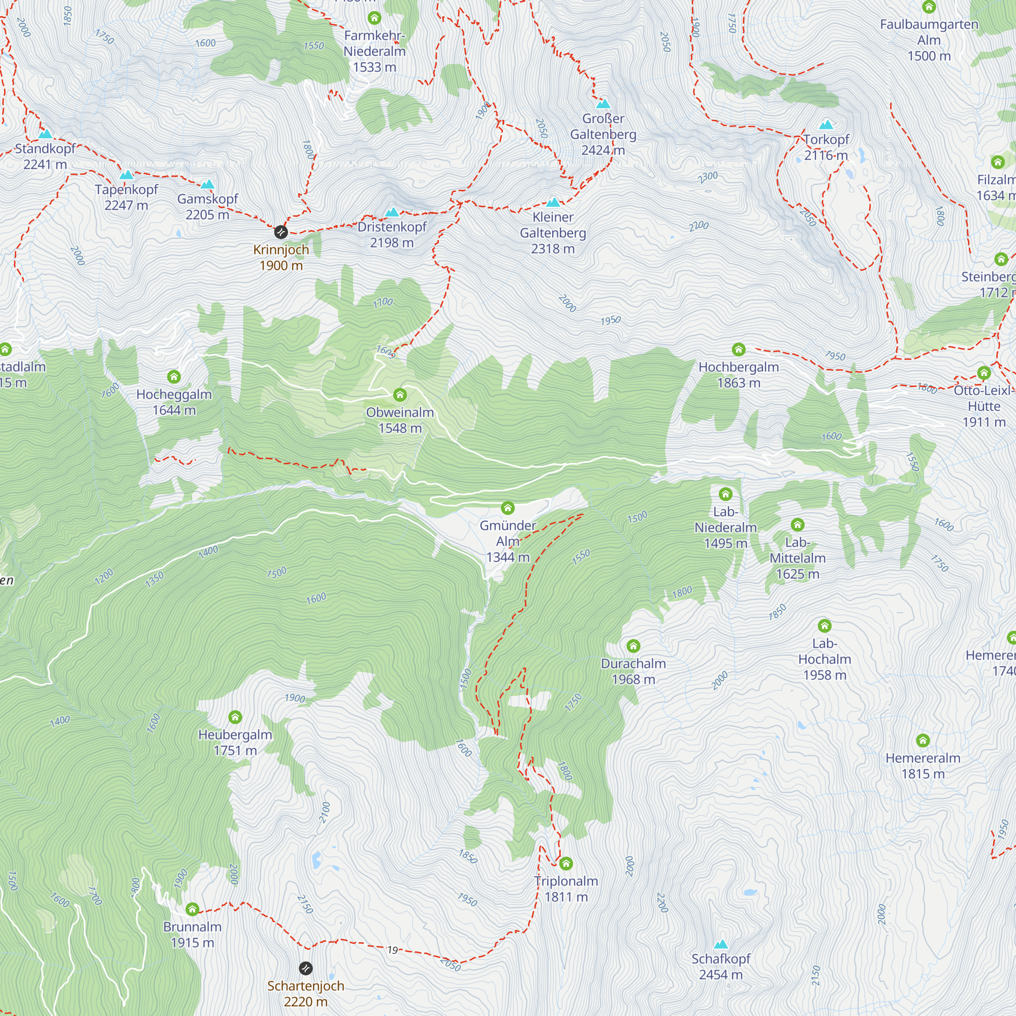 Gmünder Alm map