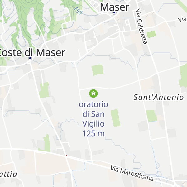 Map of oratorio di San Vigilio