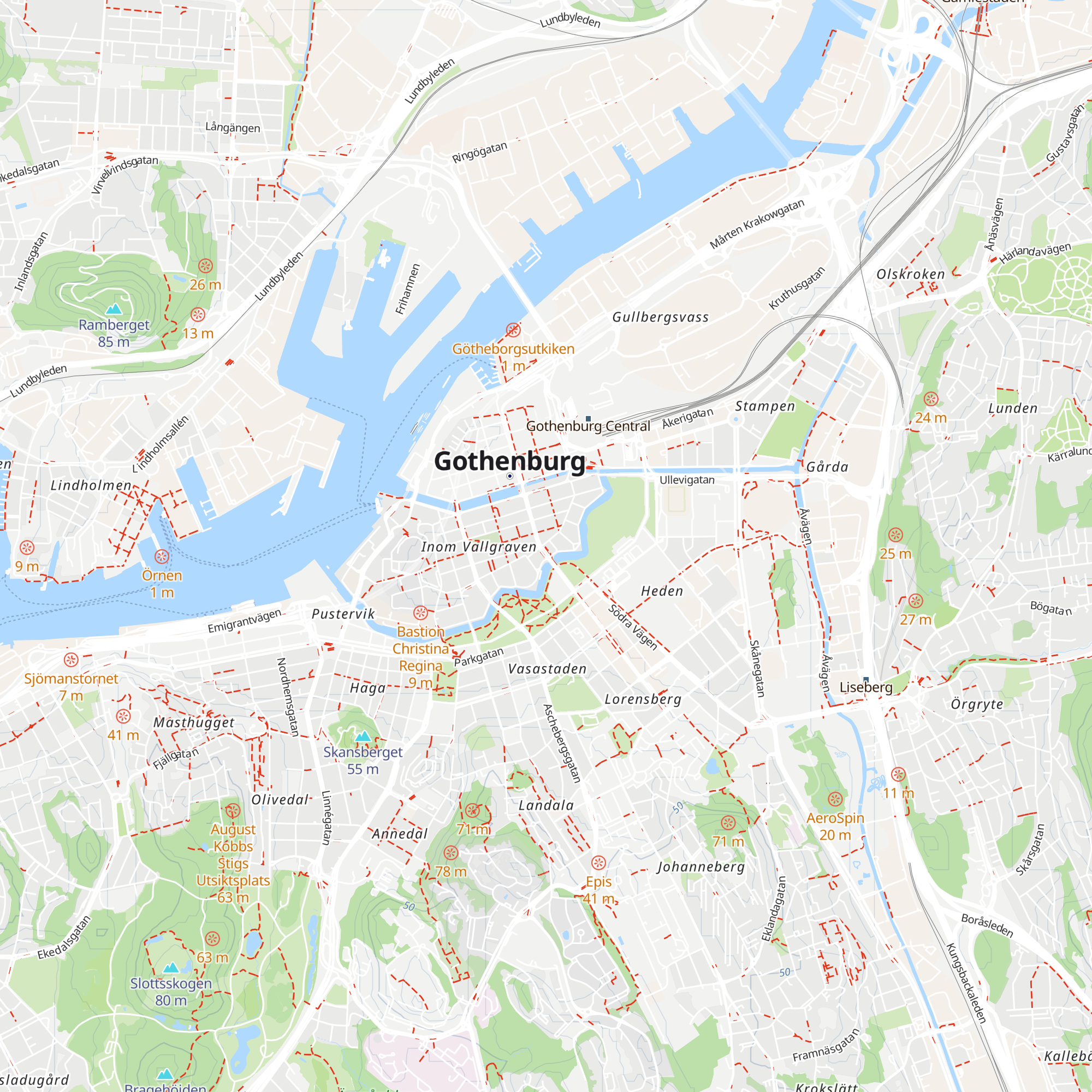 Gothenburg Visitor Center map