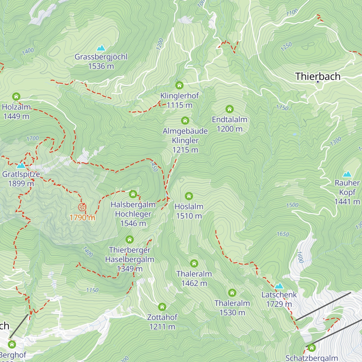Höslalm map