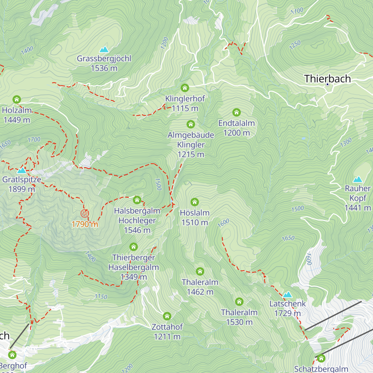 Höslalm map