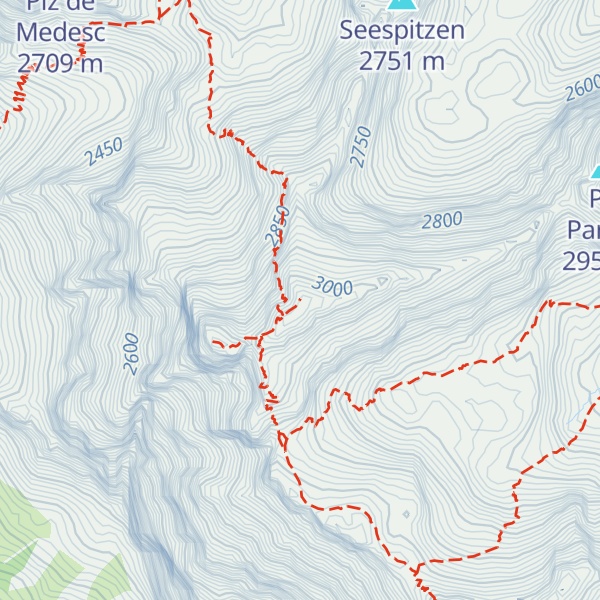 Map of Piz de Lavarela - La Varella