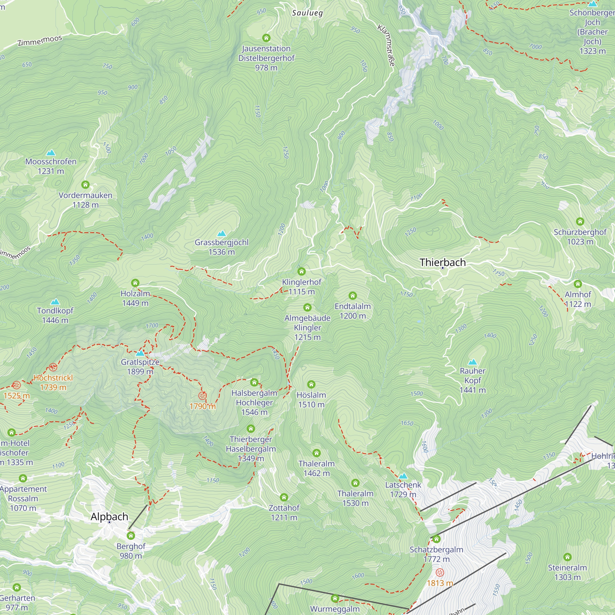 Almgebäude Klingler map