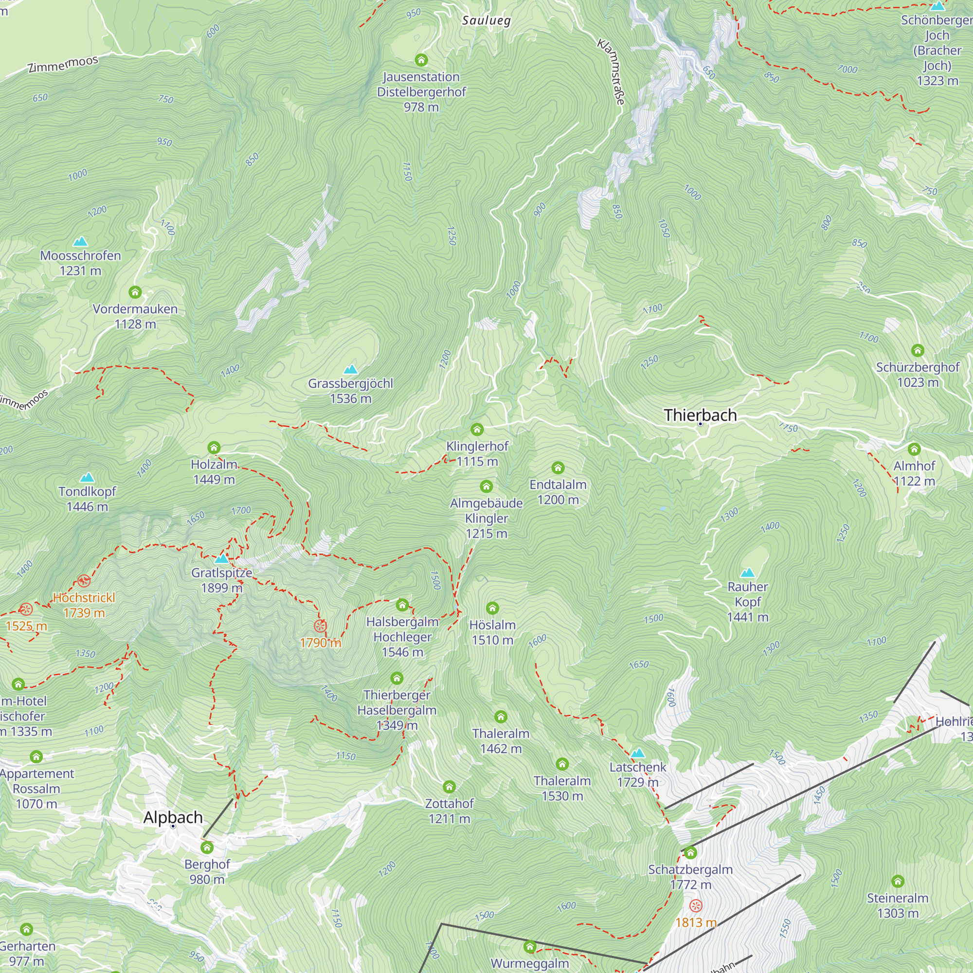 Almgebäude Klingler map