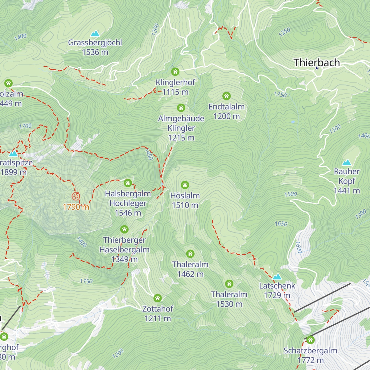 Höslalm map