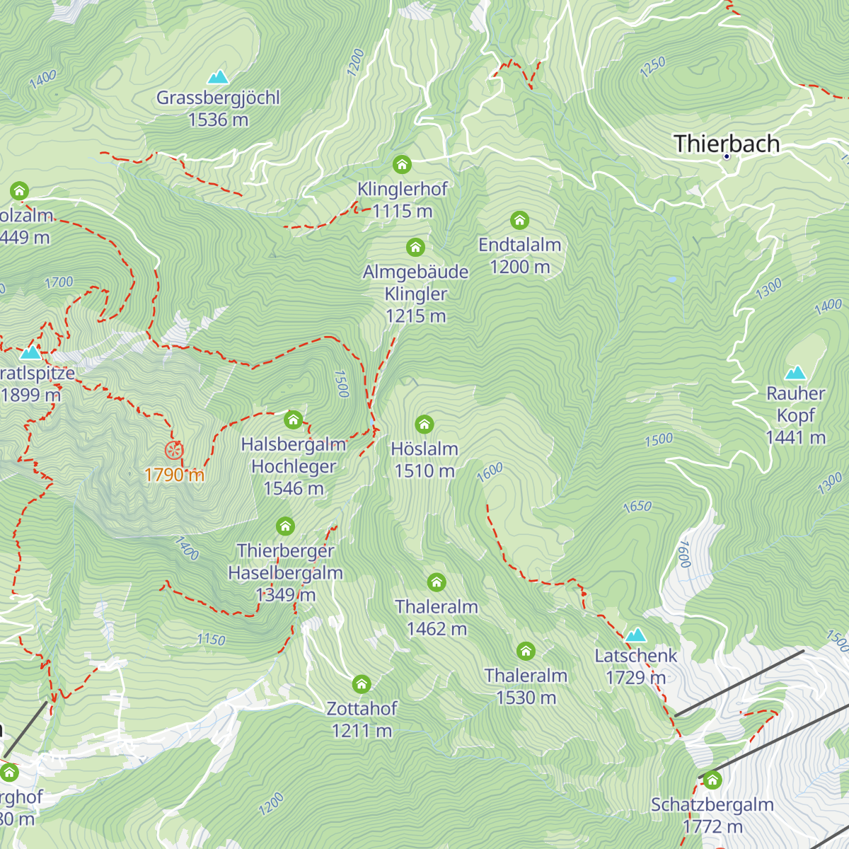 Höslalm map