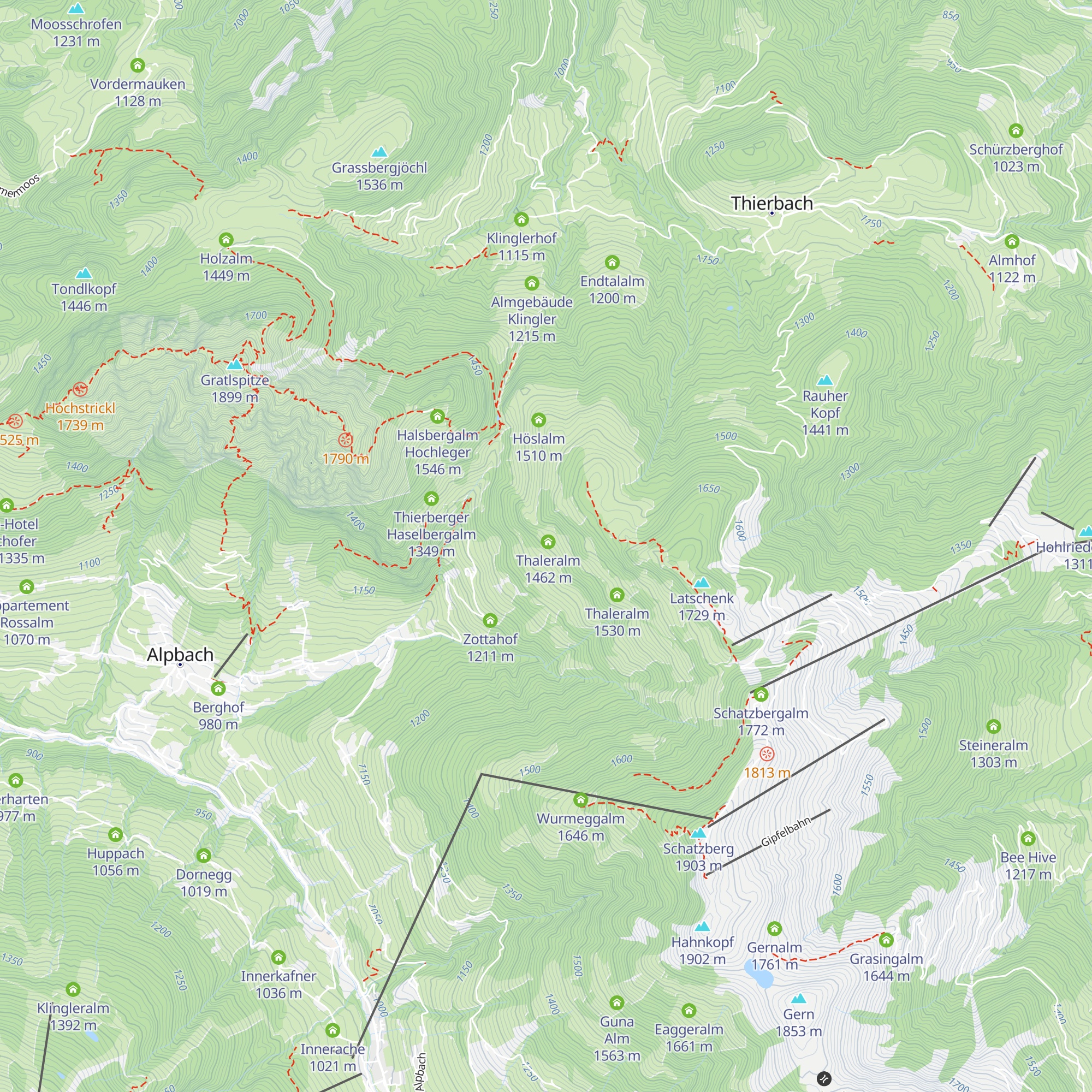 Zottaalm map