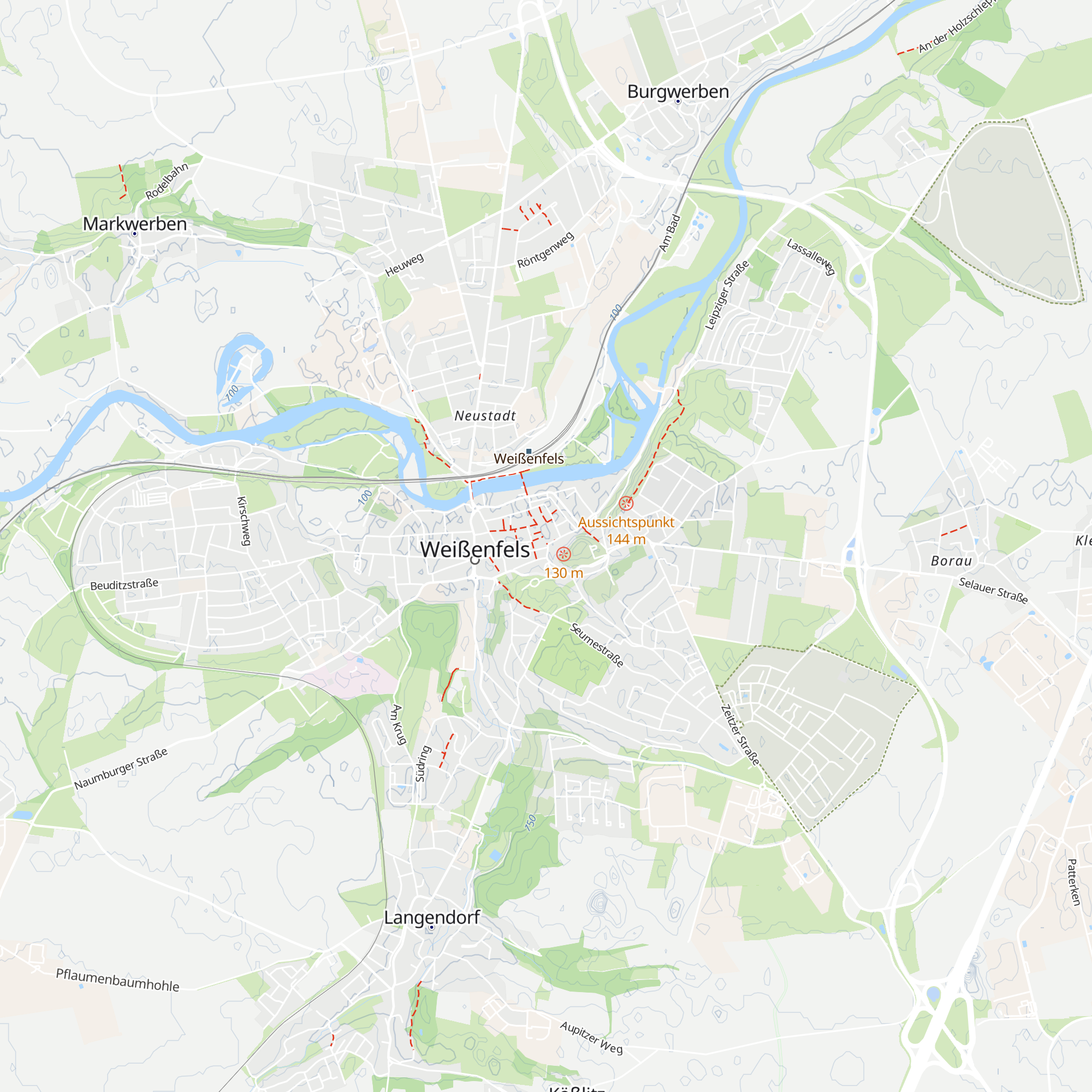 Touristinformation Weissenfels map