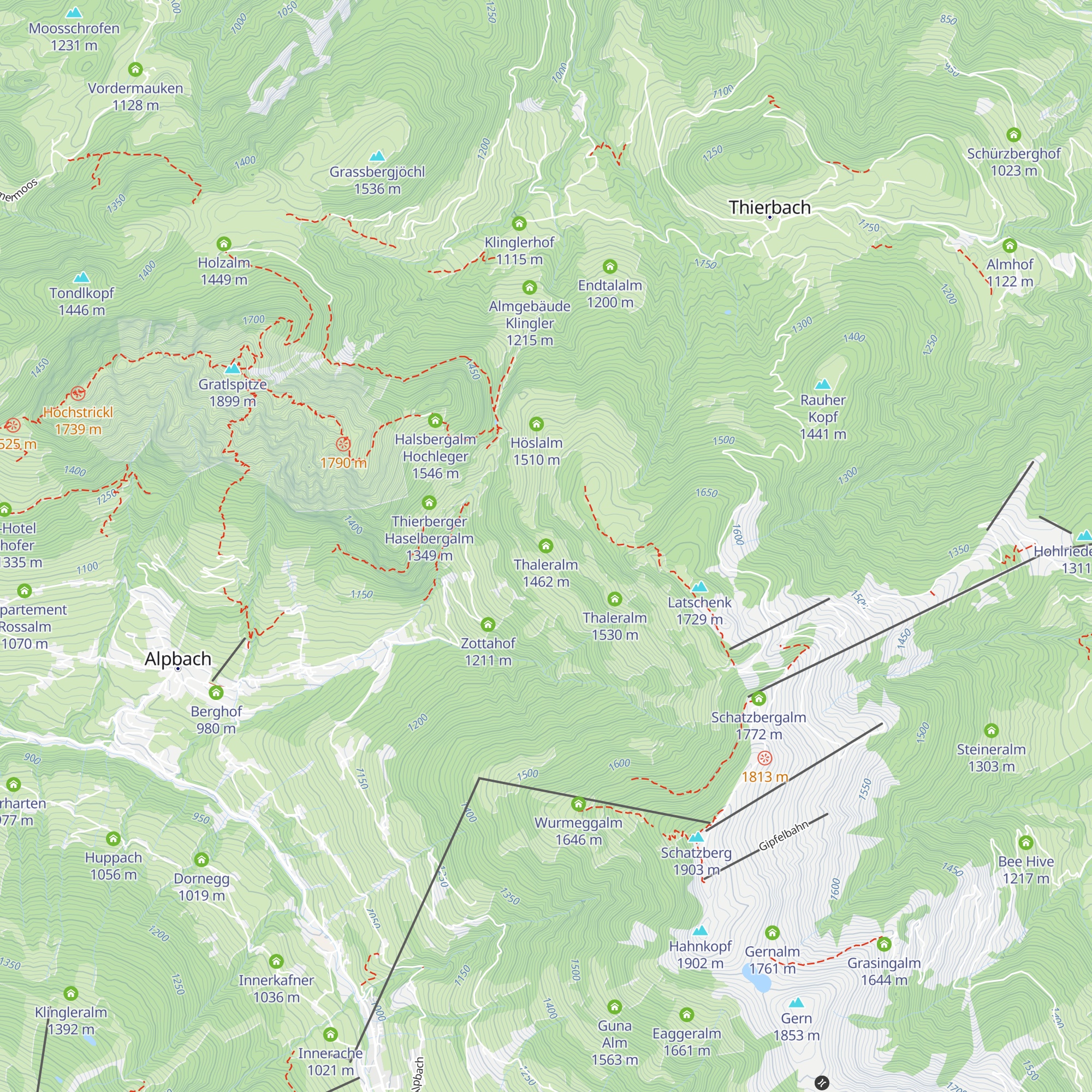 Thaleralm map