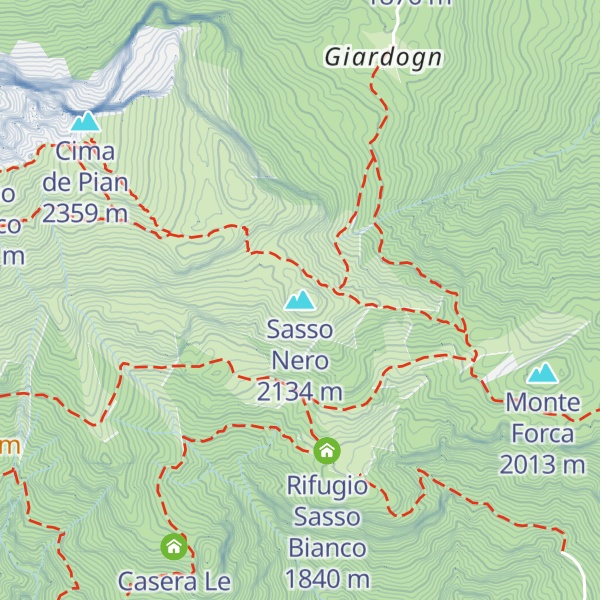 Map of Sasso Nero