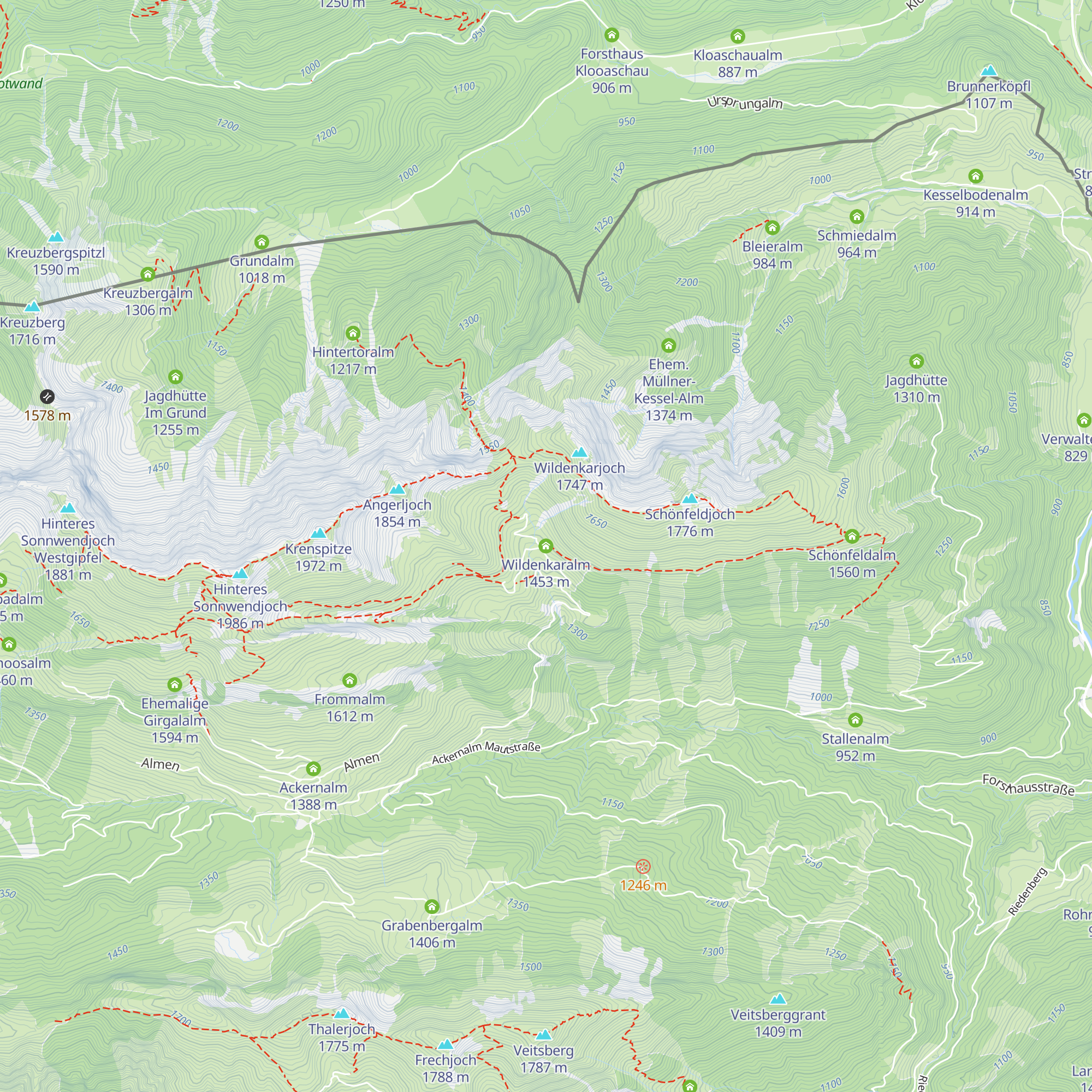 Wildenkaralm map
