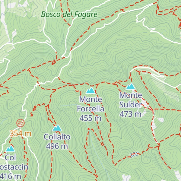 Map of Monte Forcella