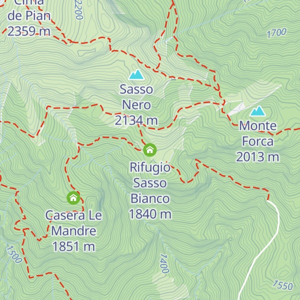 Map of Rifugio Sasso Bianco